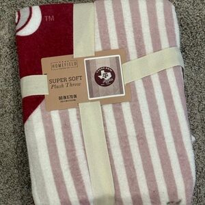 Texas A&M Striped Holiday Blanket